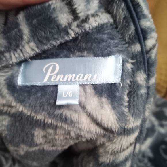 Blue Floral Zip-Up Robe - Picture 2 of 2